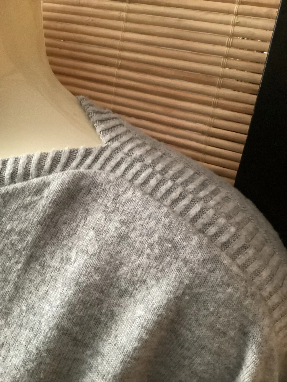 NWT LOFT Light Gray Scoop Neck Oversized Sweater XS soft multi-season